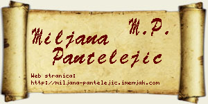 Miljana Pantelejić vizit kartica